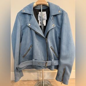 Dauntless Blue Vegan Leather Jacket